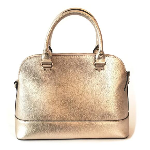 KATE SPADE ROSE GOLD WELLESLEY RACHELLE SATCHEL DOME CROSSBODY METALLIC CHIC - Picture 7 of 7